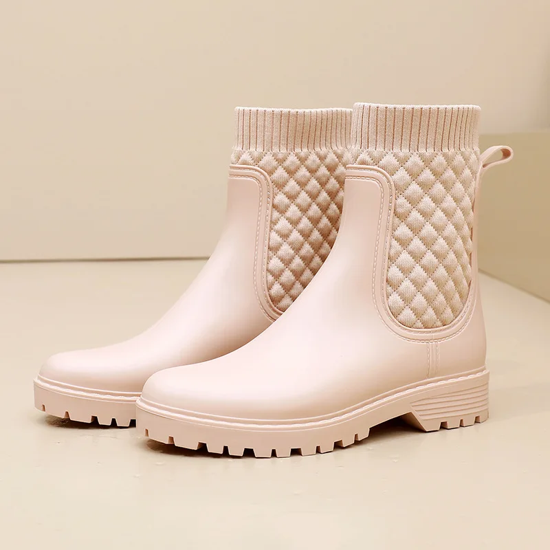 NewFashionWomensBoots2023WomensOutdoorPlatformRainBoots