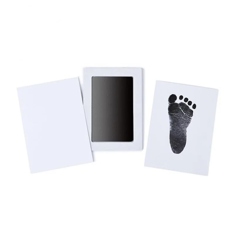 Clean Touch Ink Pad for Baby Handprints and Footprints Inkless Infant Hand  & Foot Stamp Safe for Babies, Doesnt Touch Skin Perfect Family Memory or  Gift Black Print Kit by Tiny Gifts