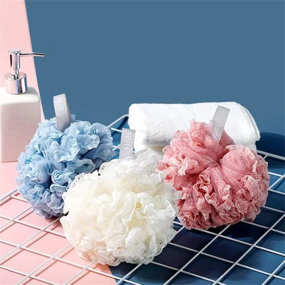 

1pc Soft Mesh Large Ball Bath Lace Sponge Flower Balls Cleaning Brush Shower Puff Bath Body Cleaner Exfoliating Bathroom Supply