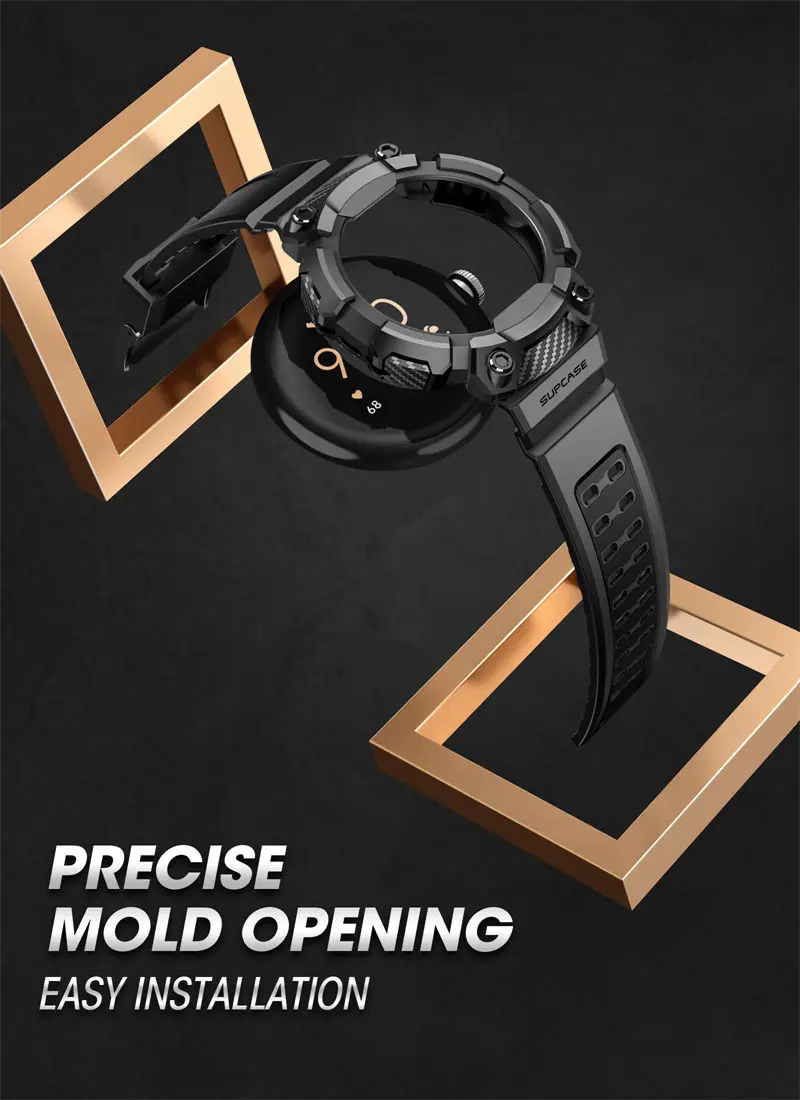For Google Pixel Watch 3/2/1 Case 41mm (2024/2023/2022) SUPCASE UB Pro Robuste Schutzhülle mit Verstellbarem Armband – Detail 6