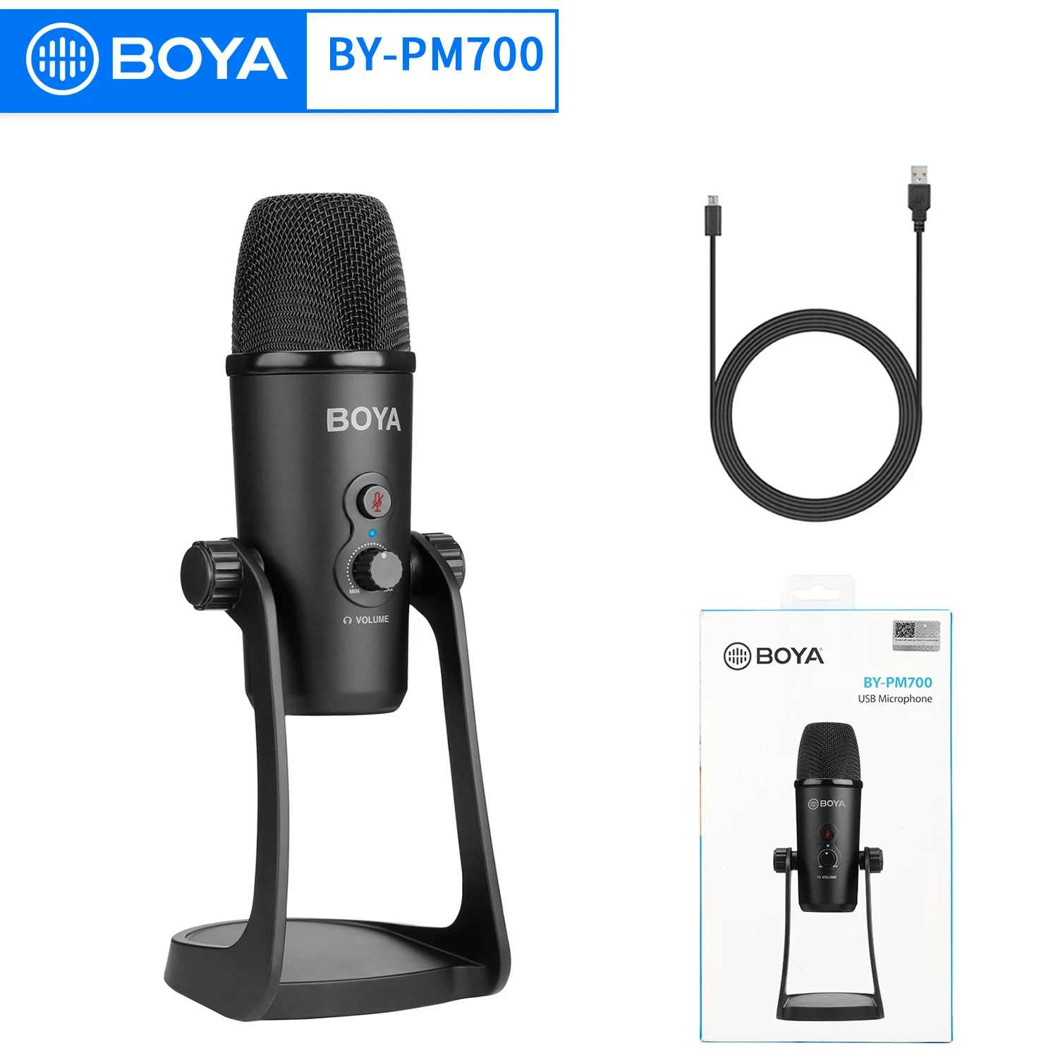 BOYA BY-PM700 Professional USB Condenser Microphone For PC Laptop Skype MSN karaoke Music Microfon Conferencing lavalier microphone