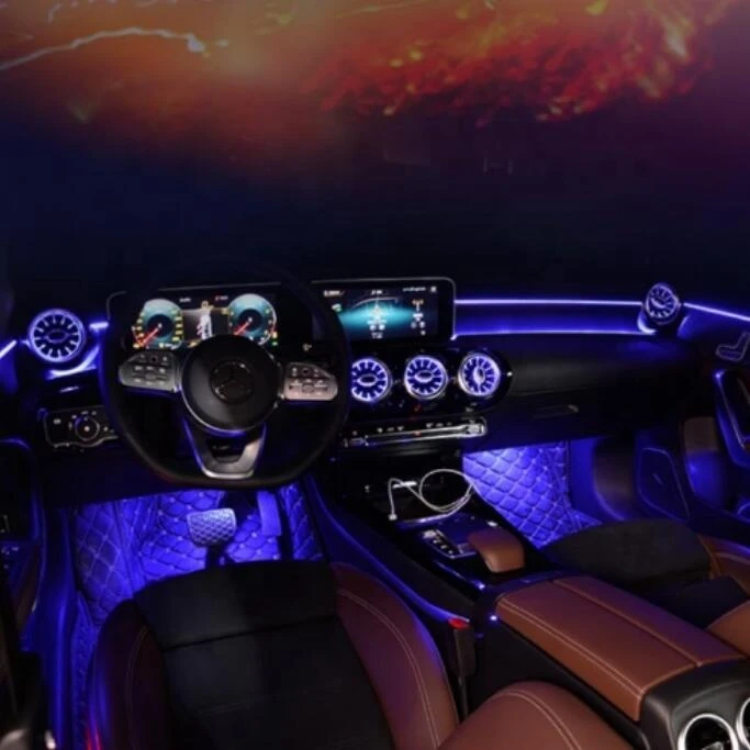 64 Colors Led Ambient Light For Mercedes Benz A Class W177 20192020 Decorative Lamps & Strips