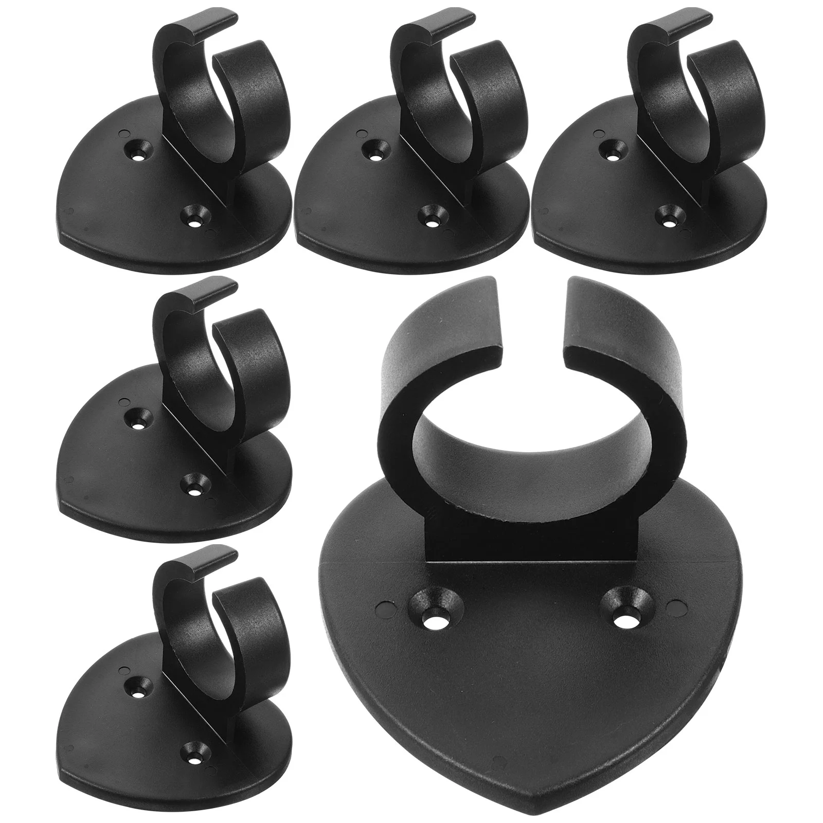 Microphone Clip Holder 6 Pcs Heart Shaped Wireless Microphone Holder Clip Wall Mount Bracket For Stand Abs Plastic Microphone Accessories Hook Wall