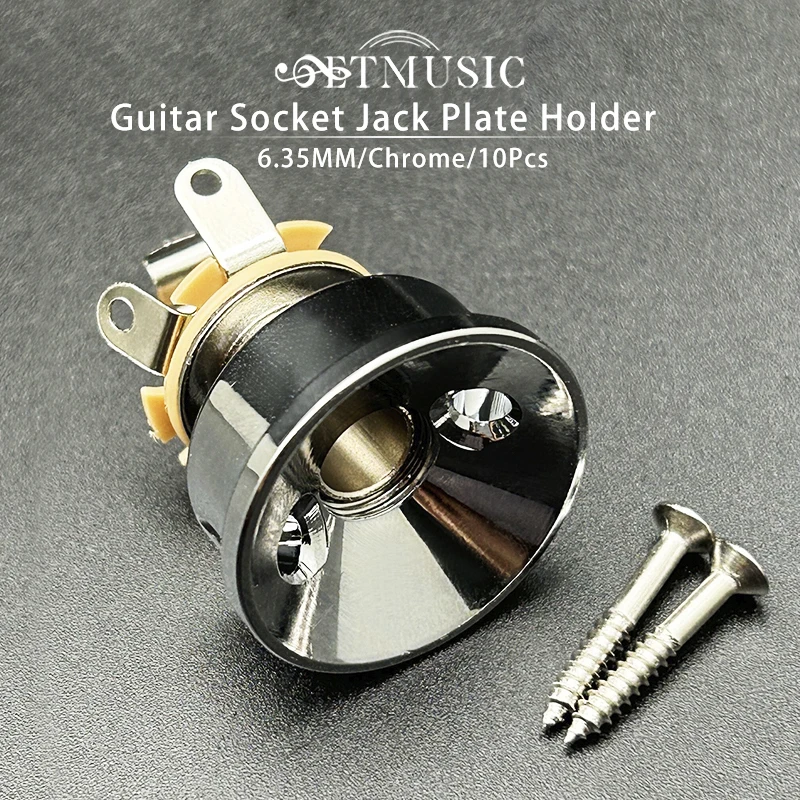 

10 шт., хромированные гнезда для электрогитары