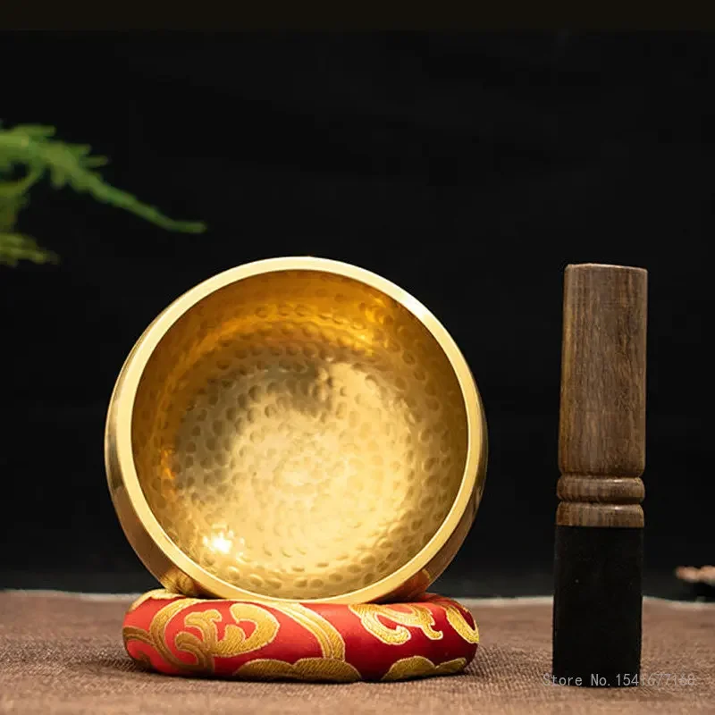Creative Songbo Nepalese Handmade Bowl, Household Decoration, Meditation Tibet Tongkuo Yoga Sound Therapy Buddha Sound Bowl, 1Pc