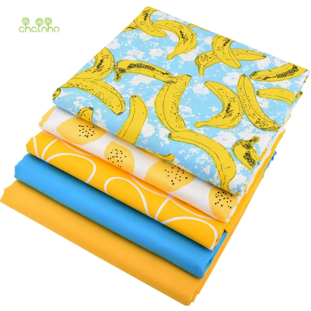 Chainho,Printed Twill Weave Cotton Fabric,DIY Quilting & Handmade Sewing Material,Patchwork Cloth,5 Design,2 Specification,CC162