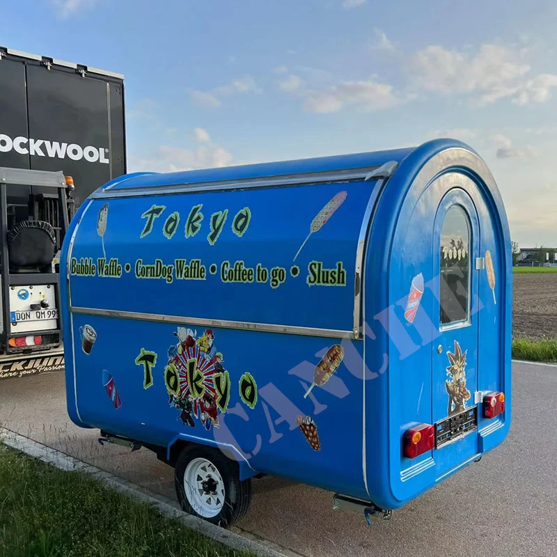 

New Designed Airstream snackmachine mobile food caravan with baking equipment/ hot dog pizza ice cream camper trailer