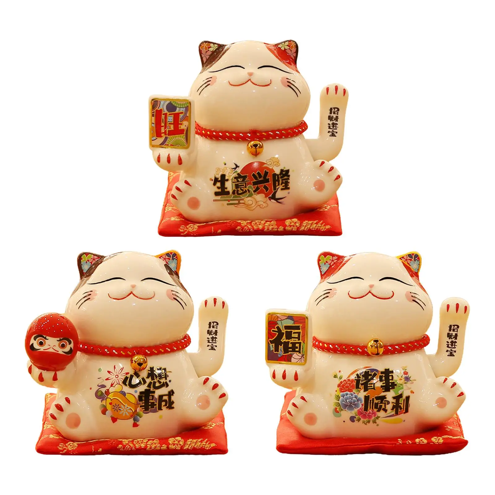 

Статуэтка Животного, украшение кошки, машущая скульптура для дома и улицы, настольная