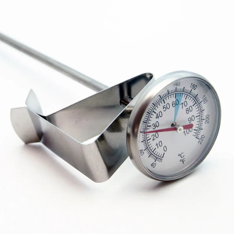 Milk Frothing Thermometer Stainless Steel Temperature Monitor 0℃~100℃/40℉~220℉ for Coffee Milk Froth Chocolate Cappuccino Food 4