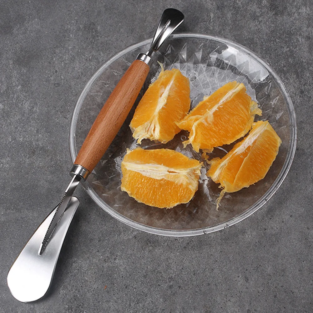 Double Head Orange-Peeler Portable Effortless Fruit Skin Remover For Grapefruit