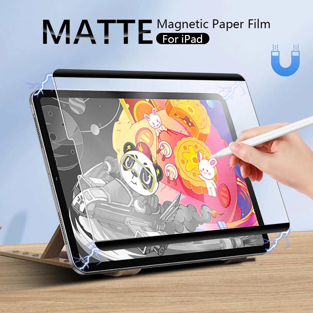 Paper Like Removable Magnetic Attraction Screen Protector Matte Film For  iPad Pro 11 Air 4 5 10.9 10th 7/8/9th Pro 12.9 Mini 5 6 - AliExpress