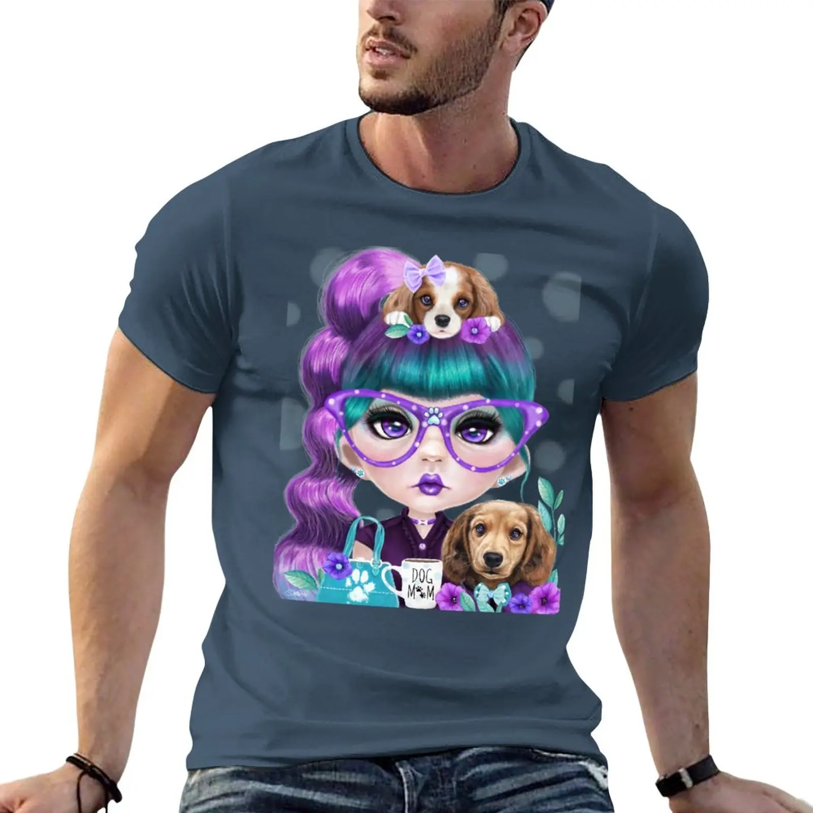 Cucciolo Di Petunia Crazed By? Sheena Pike T-Shirt Anime T-Shirt T-Shirt Uomo