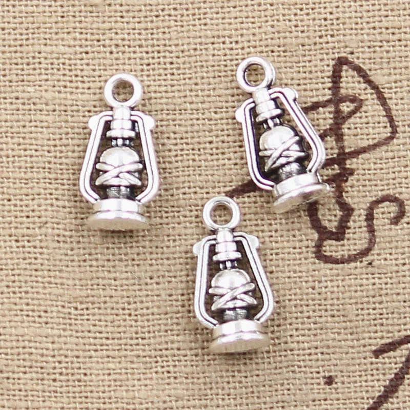 30pcs Charms Alte Öl Lampe 16x8x6mm Antike Silber Farbe Überzogen Anhänger, Die DIY Handgemachten tibetischen Silber Farbe Schmuck