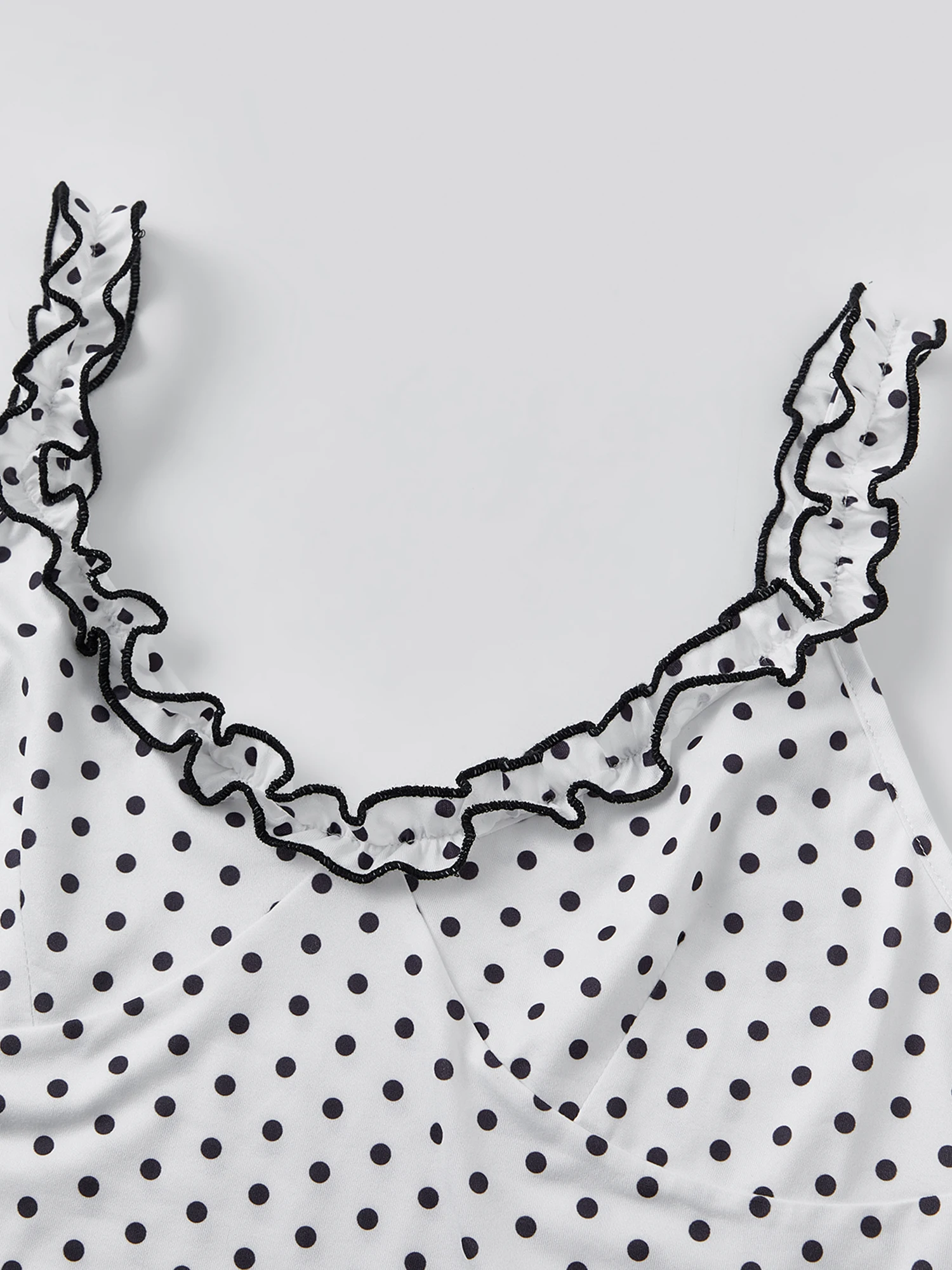 Floral Print Pajama Set with Ruffle Detail V Neck Sleeveless Top and Elastic Waist Shorts for Women - 2 Piece Sleepwear Ensemble