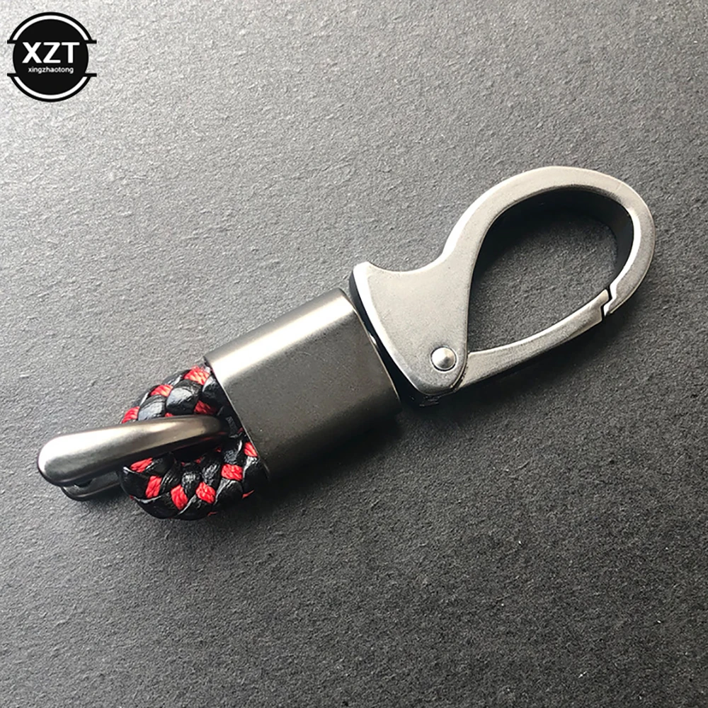 Car Key Holder Key Rings Key Chain Hand Woven Horseshoe Buckle Keychain Car Keyring Gift for Mercedes Keychain Accessories