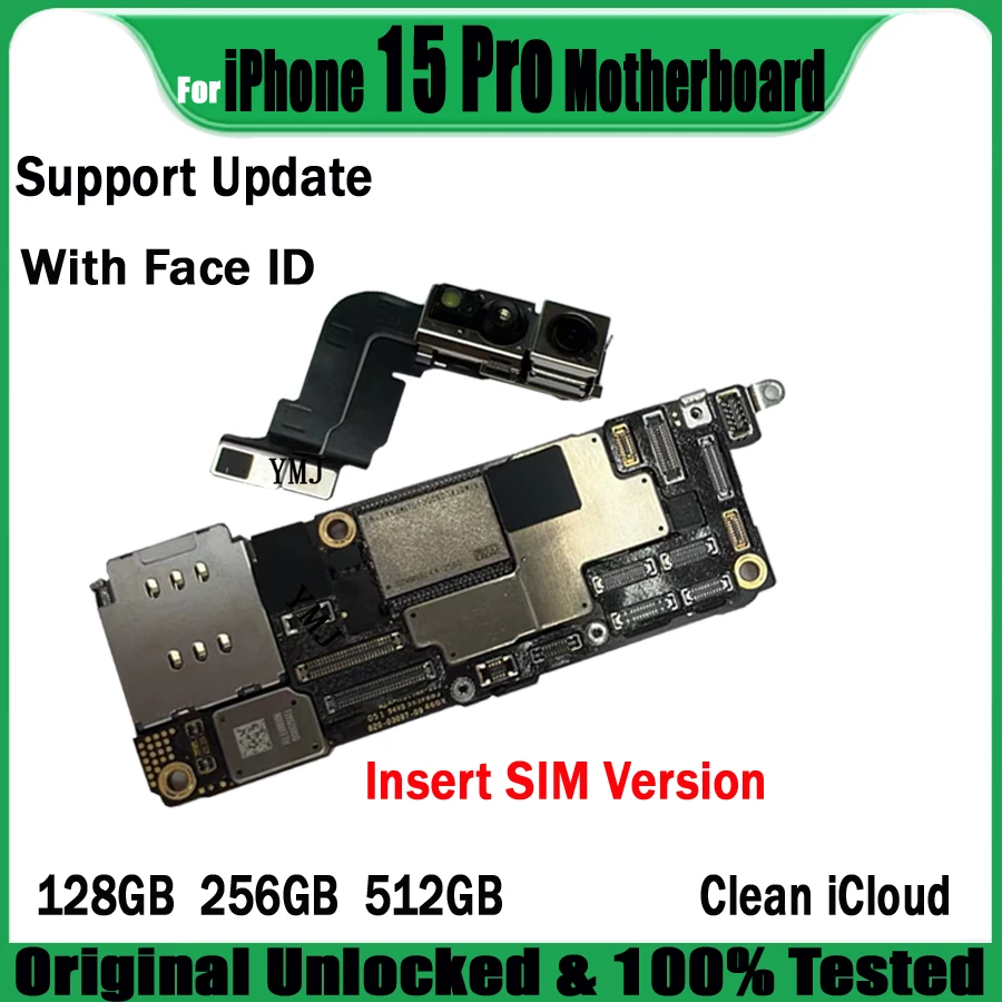 

Clean iCloud Motherboard Insert SIM Version For iPhone 15 Pro 100% Tested Mainboard Original Unlock Logic Board Support Update