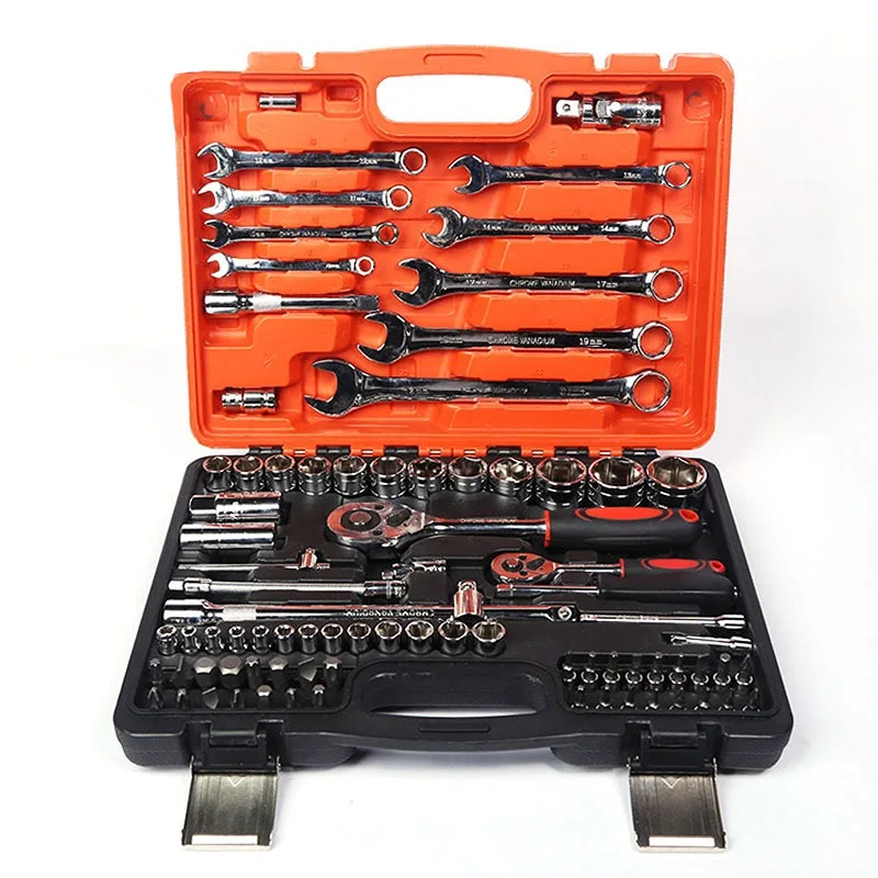 

O50 Tool Box Auto Reparatie Tool Kit Home Mechanical Tools Ratchet Torque Wrench Socket Garage Ratchet Screwdriver Kit