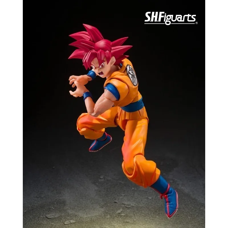 사전 주문 반다이 SHF 드래곤볼 손오공 슈퍼 사이야인 갓 애니메이션 액션 피규어 모델 인형 장난감 취미 수집품