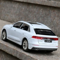 1:32 AUDI Q8 SUV Alloy Car Model Diecast Metal Vehicles Car Model Collection High Simulation Sound and Light Childrens Toys Gift 1
