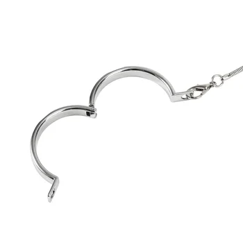 Male Ball Scrotum Stretcher metal penis lock cock Ring chain SM bondage restraint Delay ejaculation BDSM Sex Toy for man 5