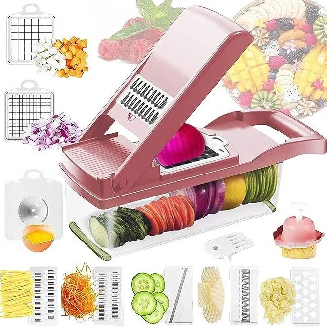 

12/22 in 1 Vegetable Chopper Onion Grater Carrot Cutter Potato Shredder Fruit Slicer Garlic Chopper Multifunctional Kitchen Tool