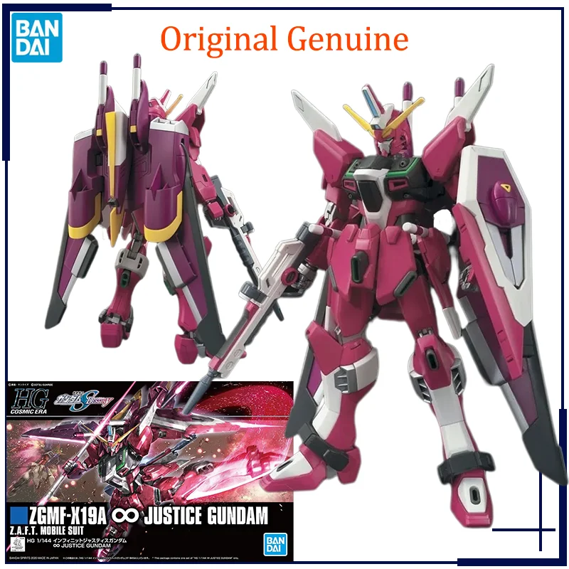 

Original Genuine HGCE 1/144 SEED ZGMF-X19A INFINITE JUSTICE GUNDAM Bandai Anime Model Toys Action Figure Gifts Collectible
