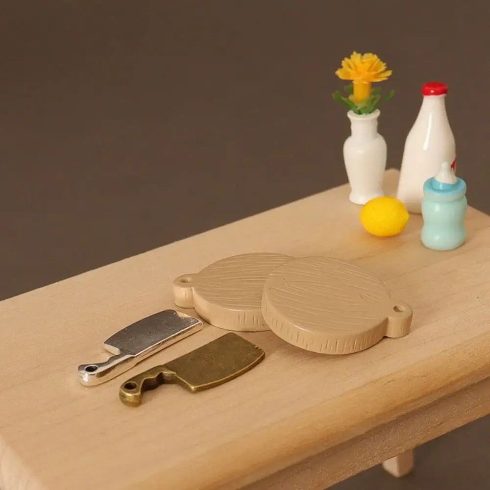 

Нож для кукольного домика, миниатюрная модель инструментов для приготовления пищи, кухонный мини-нож для украшения кукольного домика, 2 цвета