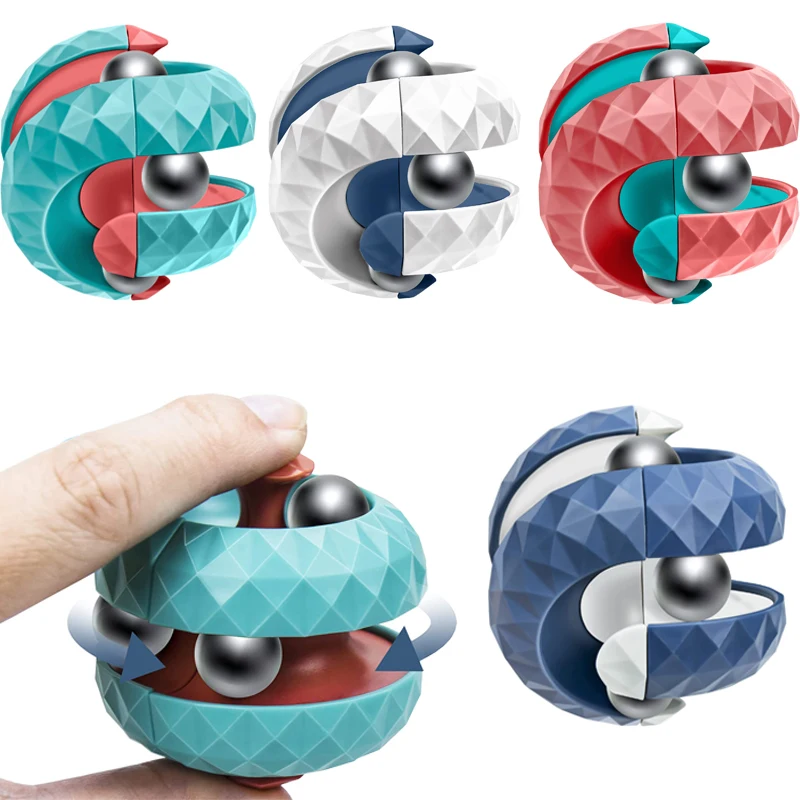 Sensory Fidget Toy Anti Stress Toy Fidget Toy Finger Sensory Toy Decompression Toy Children Orbit Ball Cube Anti Stress Sensory Toys Fidget Toys for Kids Spinner Gifts for Kids Focus training