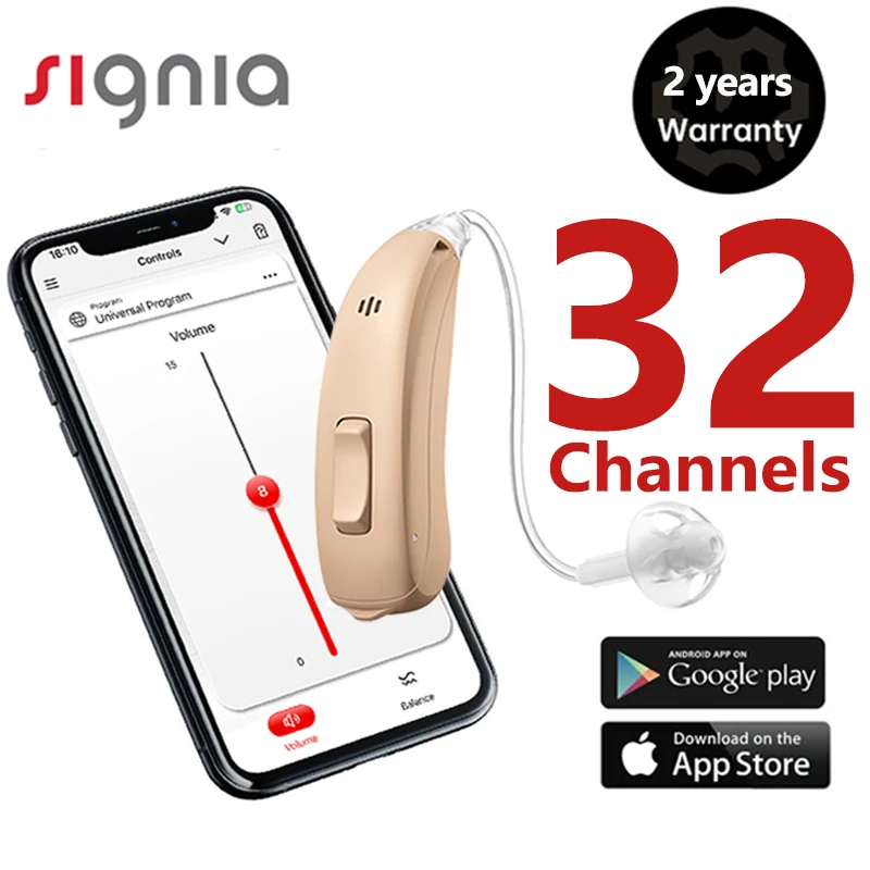 Signia 32 Channels Digital Hearing Aids HD High Power Hearing Aid With Tinnitus Therapy Function Computer Programmable