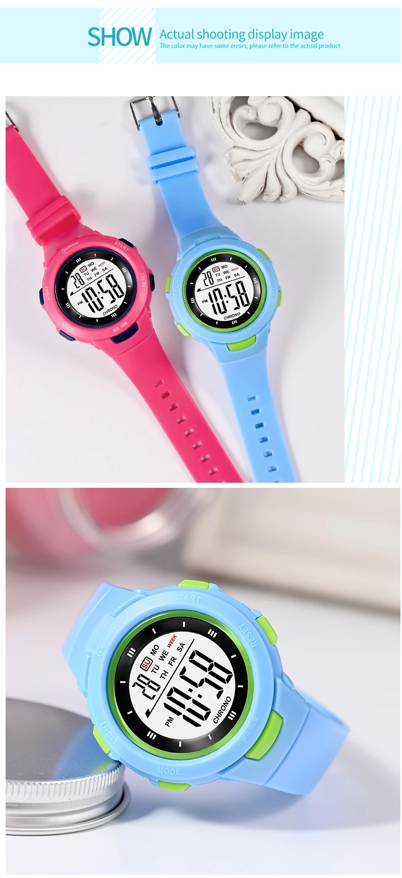 Kids Sport Watches 50M Waterproof Purple Silicone Electronic Wristwatch Digital Children Watch For Boys Girls Gift S87c025e4a46e4a7396cc3c68dcca1c01U