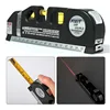 Laser Level Multipurpose Line Laser Leveler Tool Cross Line Lasers With 8FT 2.5M Standard Measure Tape and Metric Rulers 2