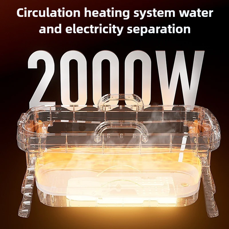 220V 1.25M Heated Constant Temperature Folding Bathtub Household Full Body Adult Bath Basin with Ozone Function SPA Bath