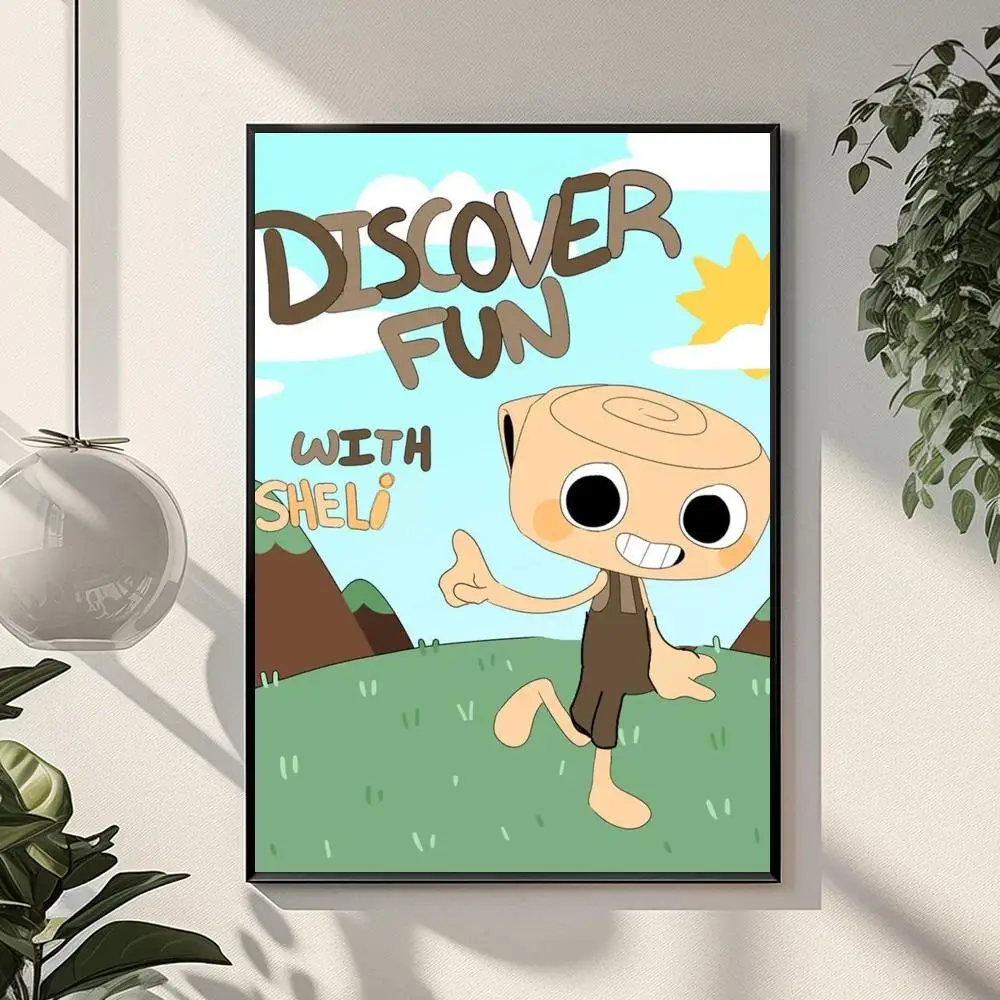 Dynamic Dandy's World Poster - Self-Adhesive Wall Art for Home and Office Decor