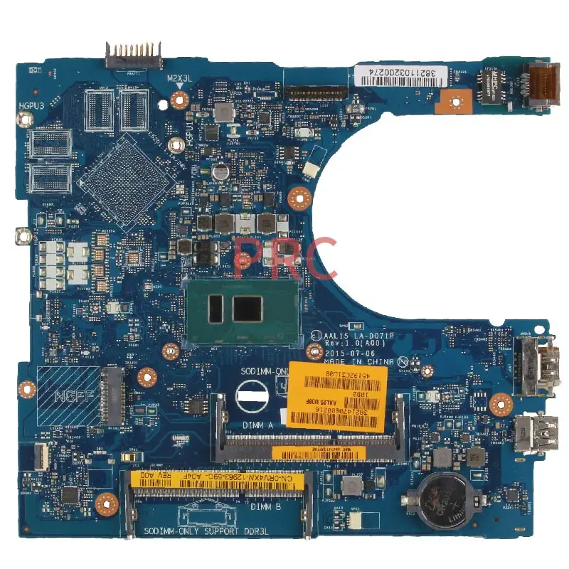 Placa-mãe Portátil para Dell Inspiron Cpu Notebook Mainboard 0vyvp1 086v8h 0rv4xn i3 i5 I76th Gen La-d071p 5559 559 5558 - Imagem 4