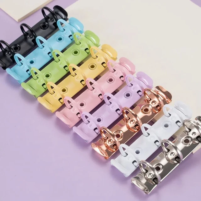 Durable Detachable Metal Spiral Rings Binder Clip DIY Diary A8 Paper Binder Clips High Quality Album Loose Leaf Ring Office 1