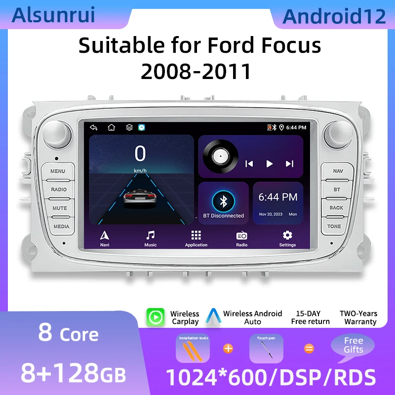 

4G Carplay 2 din Android 12 автомобильная стереосистема для Ford Focus 2 3 4 mk2 Kuga Mondeo Fiesta Transit Connect S-C MAX радио GPS Мультимедиа