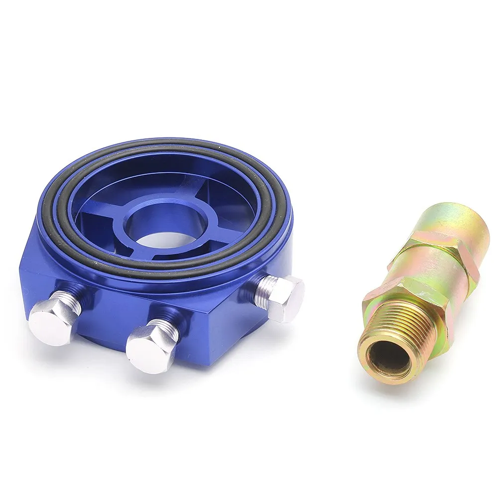 Universal Aluminum Oil Filter Sandwich Adapter with Sensor Connectors Kit