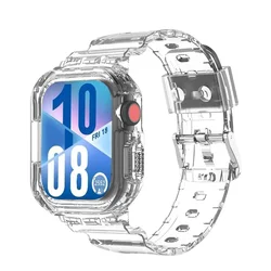 Transparent Silicone Strap and Protective Case for Huawei Fit 3 (Clear)