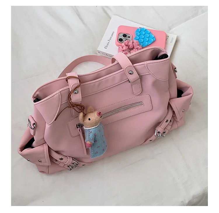 Vintage Y2k Shoulder Bags Large Capacity Casual Tote Bags For Women Luxury Leather Shoulder Crossbody Bags Versatile Handbags