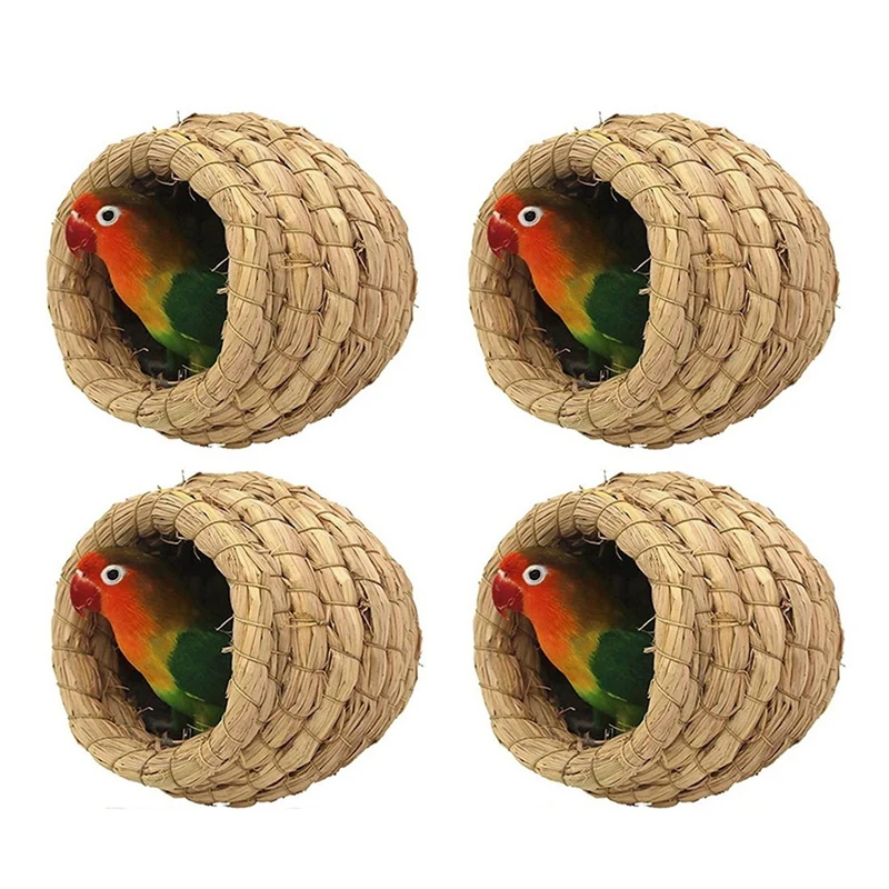 

4 шт., клетка для птиц из натурального волокна