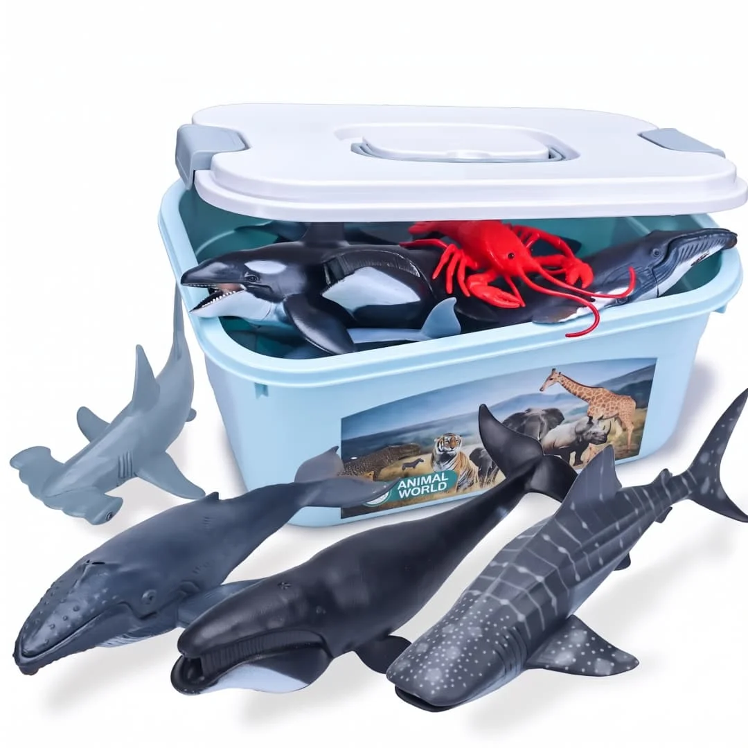Ocean Animals Action Figures Sealife Collection - PVC Figurines for Home Decoration and Kids' Educational Gift