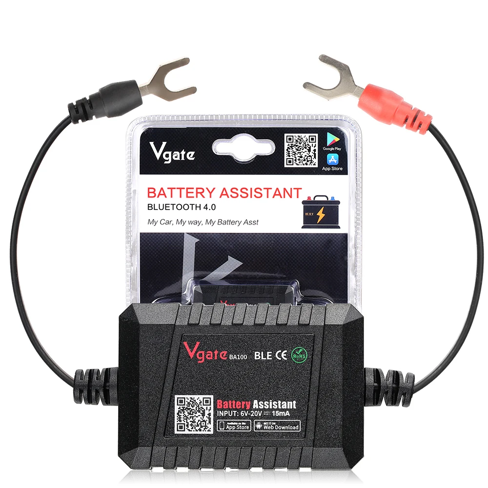 BA100 Bluetooth 4.0 12v Car Battery Tester Analyzer Monitor iOS Android battery monitoring tester