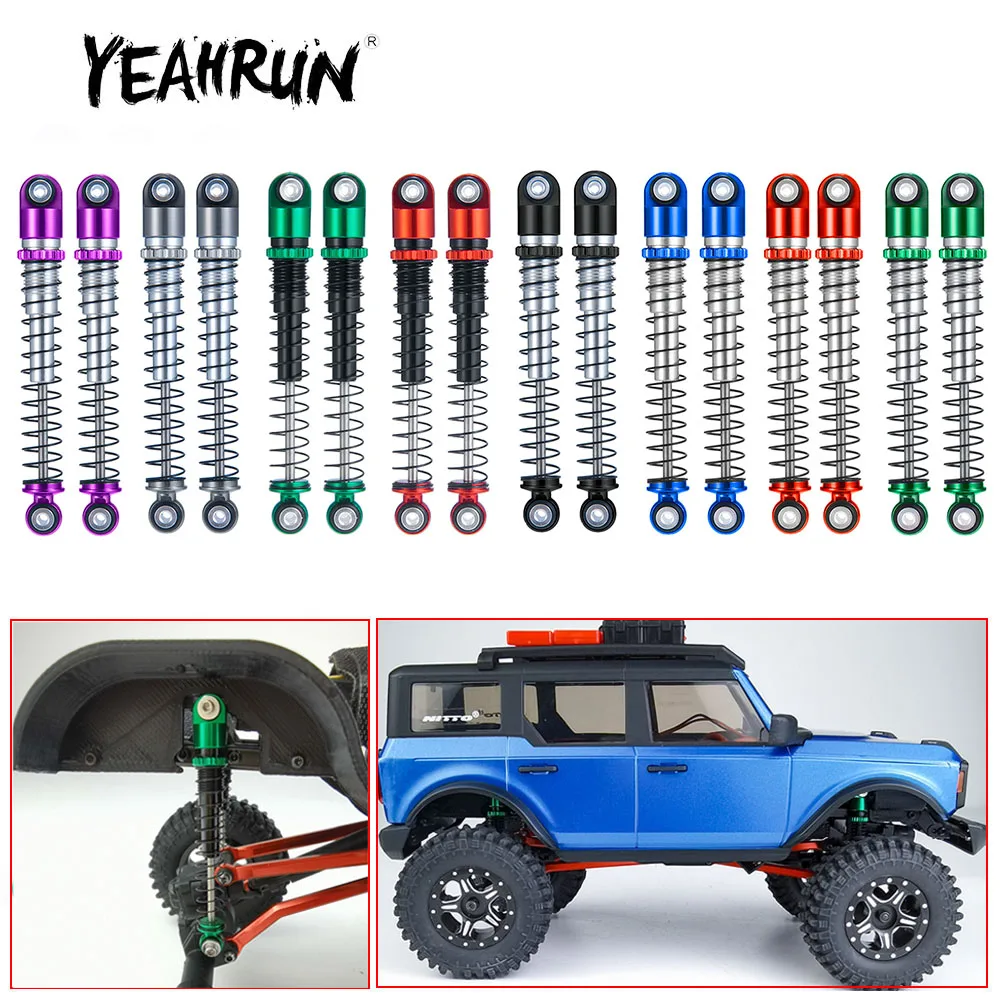 

Алюминиевый резьбовой амортизатор YEAHRUN 4 шт. 48 мм для Axial SCX24 Deadbolt C10 Wrangler Gladiator Bronco 1/24 RC Car