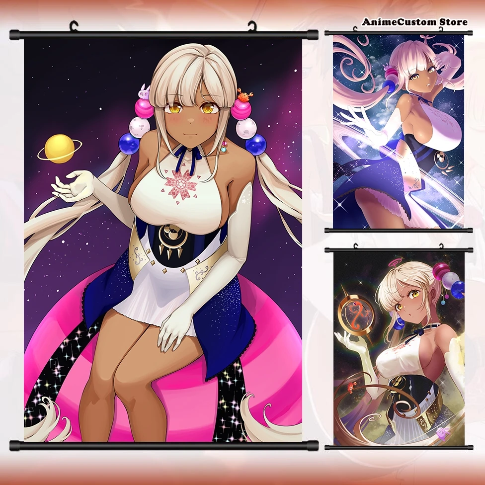 Аниме Tsukumo Sana Hololive VTuber мультфильм Стена Свиток рулонная картина постер висящая Картина Декор Косплей искусство подарок