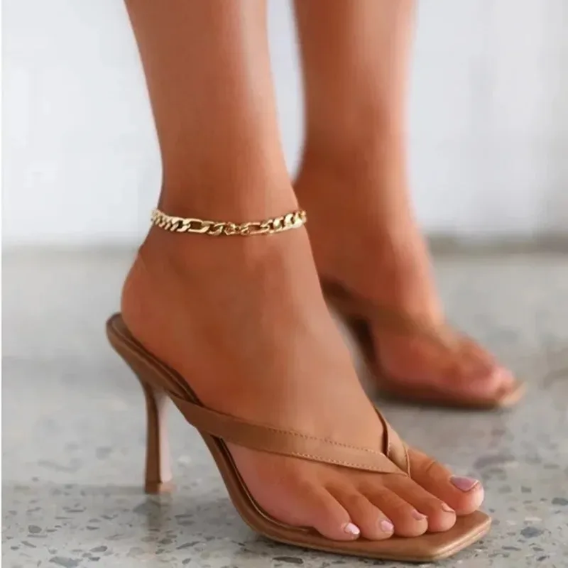 Summer Slippers Women Shoes Fashion Sexy Thin Heels Flip Flops Woman Shoes High Heels Sexy Ladies Slipper Plus Size 42