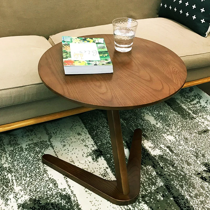 

Breakfast Table Versatile Creative Round Side Table Nordic Solid Wood Coffee Tables Living Room Balcony