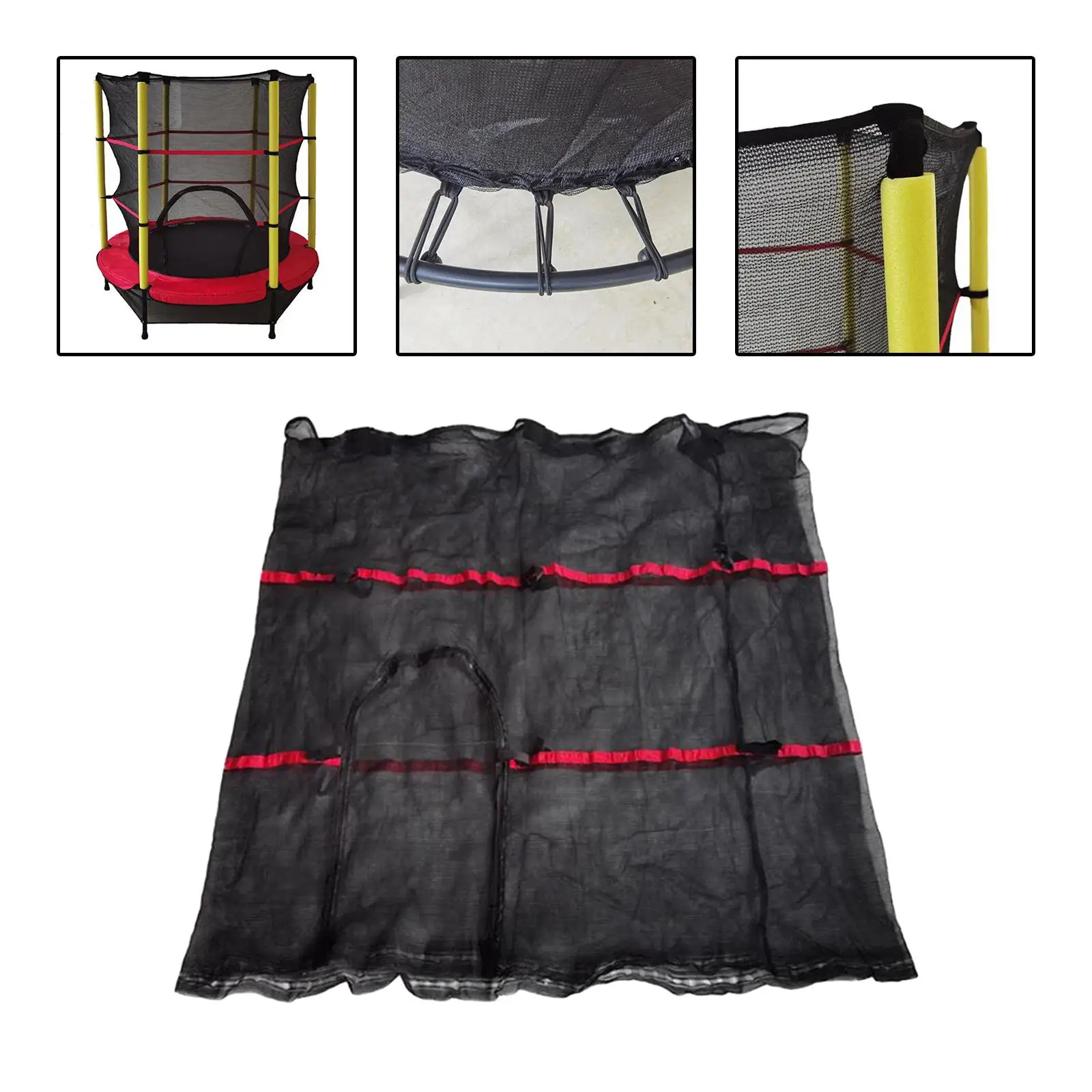 55inch Trampoline Enclosure Net Security Net 130cm Hight for Children Injury Prevention Protection Round Net Fence Replacement trampoline replacement net