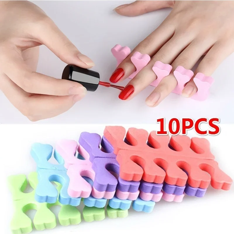 Nail Art EVA Finger Divider Sponge Nail Supplies Multi Color Finger Toe Divider Nail Polish Coloring Aid Finger Spacer Supplie