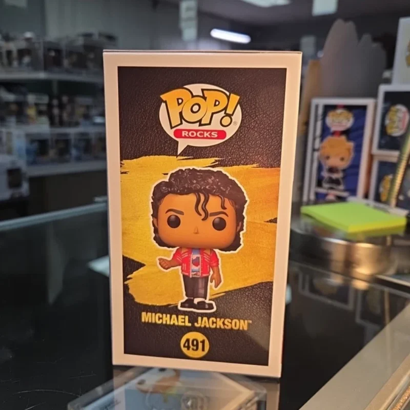 Funko Pop Rocks Michael Jackson Beat It Action Doll Model #491 Vinyl Sculpture Dolls Limited Edition Collection Fan Gifts