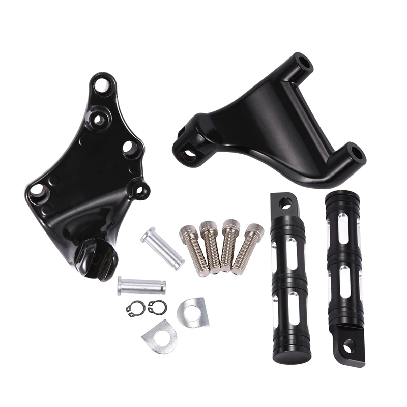 

Motorcycle Rear Passenger Foot Pegs Pedal Board For Sportster 1200 Iron Xl 883 48 72 2014-2016